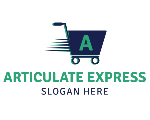 Grocery Cart Letter logo design