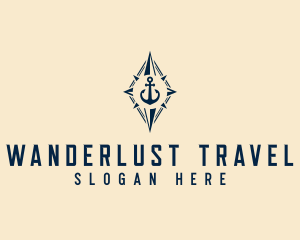 Travel Navigation Anchor logo design