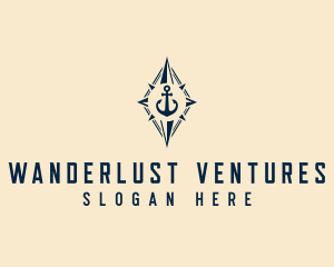 Travel Navigation Anchor logo design