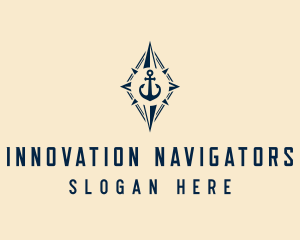 Travel Navigation Anchor logo design