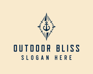 Travel Navigation Anchor logo design