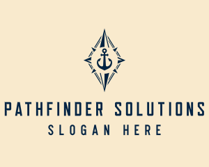 Travel Navigation Anchor logo design