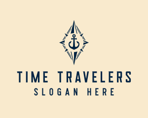 Travel Navigation Anchor logo design