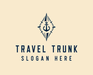 Travel Navigation Anchor logo design