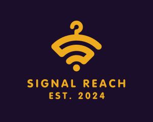 Hanger Wi-Fi Signal logo design