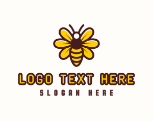 Bee Sunflower Insect logo