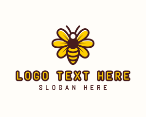 Bee Flower Insect logo