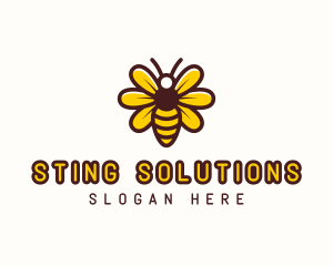 Bee Flower Insect logo design