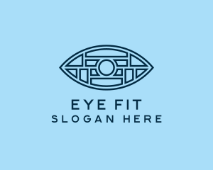 Minimalist Cyber Eye  logo design