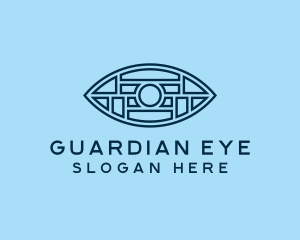 Minimalist Cyber Eye  logo design