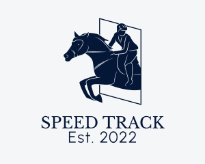 Horseback Riding Race logo design