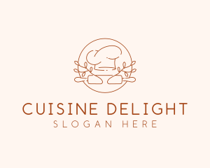 Pastry Chef Monoline logo design