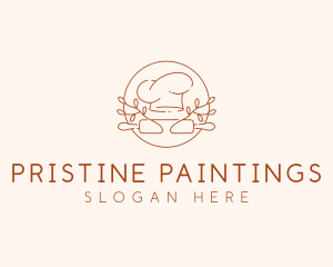 Pastry Chef Monoline logo design