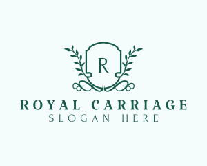 Shield Royalty Wreath logo design