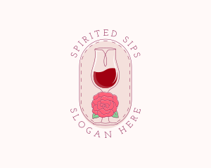 Classy Wine Rose logo design