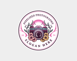 Flower Photography Camera logo design