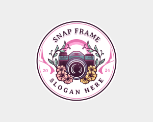 Flower Photography Camera logo design