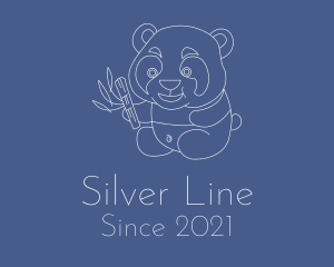 Cute Baby Panda Line logo design