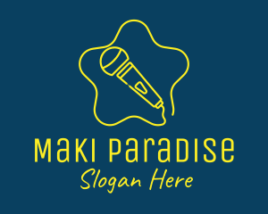 Star Karaoke Microphone  logo design