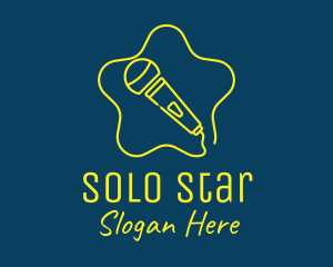 Star Karaoke Microphone  logo design