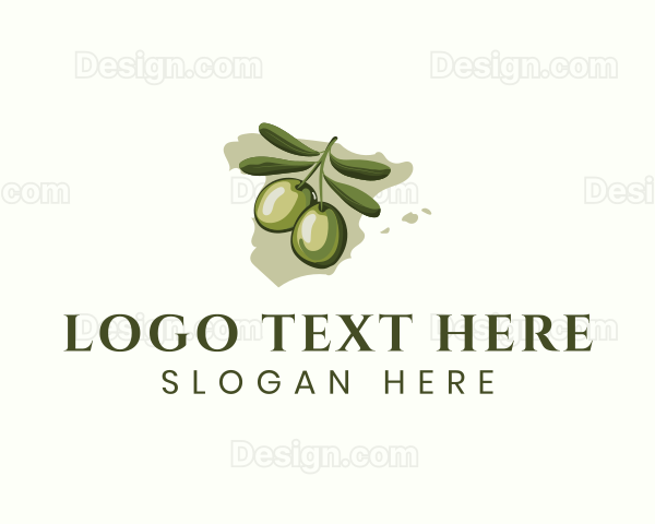 Spanish Olive Fruit Logo