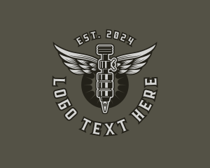 Tattoo Machine Wings logo