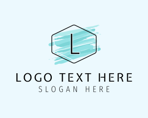 Hexagon Watercolor Brush logo