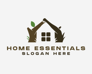 Brown Log Home logo design