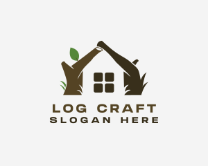 Brown Log Home logo design