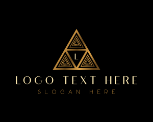 Luxury Triangle Pyramid logo