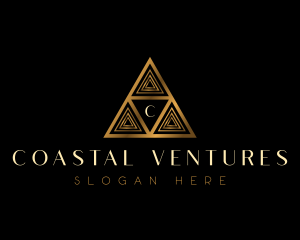 Luxury Triangle Pyramid logo design