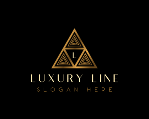 Luxury Triangle Pyramid logo design