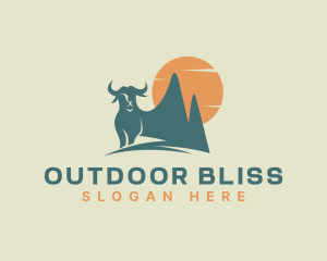 Buffalo Mountain Sunset logo design