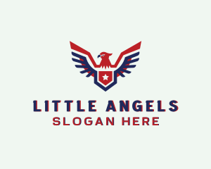 Patriotic Eagle Wings Logo