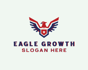 Patriotic Eagle Wings logo design