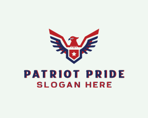 Patriotic Eagle Wings logo design