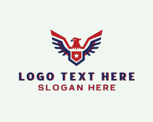 Eagle - Patriotic Eagle Wings logo design