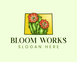 Colorado Cactus Flower logo design