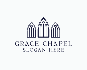 Christian Cathedral Window logo design