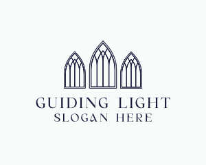 Christian Cathedral Window logo design