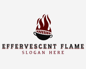 Hot Flaming Grilling logo design