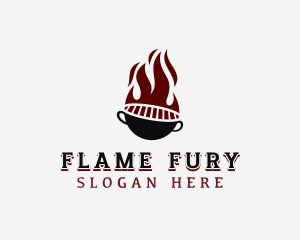 Hot Flaming Grilling logo design