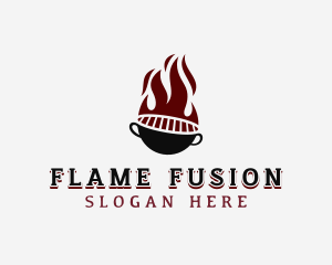 Hot Flaming Grilling logo design