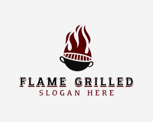 Hot Flaming Grilling logo design