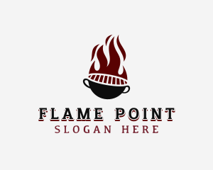 Hot Flaming Grilling logo design