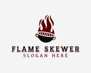 Hot Flaming Grilling logo design