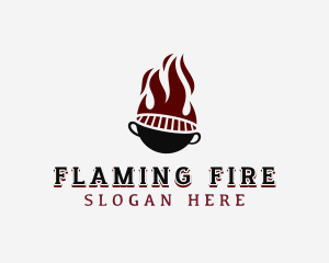 Hot Flaming Grilling logo design