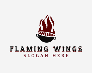 Hot Flaming Grilling logo design