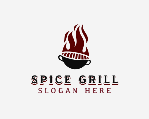 Hot Flaming Grilling logo design