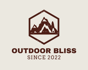 Outdoor Mountain Hiking logo design